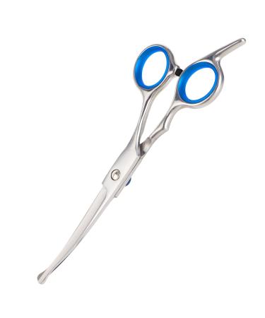 Virtue yun dog scissors dog care scissors with security tip curved fur care scissors stainless steel silver -colored curved scissors cat care scissors dog care scissors