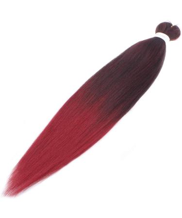 Leeven 8 Packs Red Pre Stretched Braiding Hair Extensions Yaki Straight Ombre EZ Crochet Braids Braiding Hair Hot Water Setting Burgundy Red EZ Braiding Hair Extensions /26 Inch 1B900# 26 Inch (Pack of 8) 1B900 - Buy Online on GoSupps.com