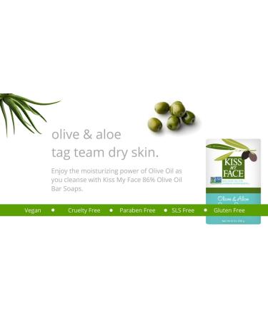 Kiss My Face Olive Oil Soap with Aloe Vera - 8 oz Bars (Pack of 8) - Buy Online on GoSupps.com