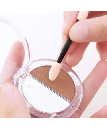 10pcs Disposable Double End Eyeshadow Brush Sponge Tip Oval Eyeshadow Applicator Black - Buy Online on GoSupps.com