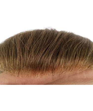 YANAHAIR Toupee for Men - Real Human Hair Replacement System - Fine French Lace Hairpiece - Customizable Hair Units - Natural-Looking Hair Pieces - Hair Prosthesis - #4 Light Brown - 8x10" - Buy Online on GoSupps.com