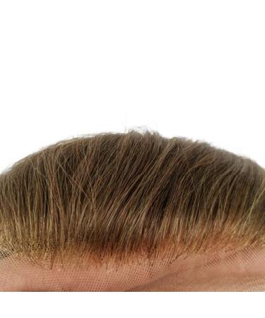 Real Hair Toupet for Men | NLW Men's Real Hair Replacement System | European Natural Wig | Breathable Swiss Top Hair Part | #4 Medium Brown - Buy Online on GoSupps.com
