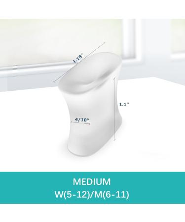 Upgraded Gel Toe Separators - 12 Pack Aloe Vera Infused Silicone Spacers for Bunion & Callus Relief - Men & Women (Medium Size - Buy Online on GoSupps.com