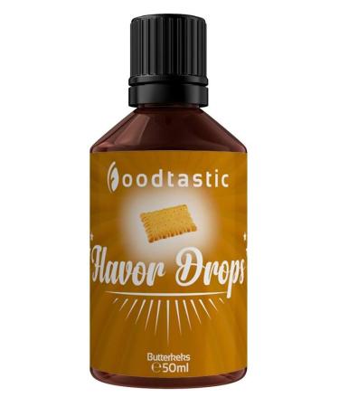 Foodtastic flavor drops butter biscuit 50ml |Flavrops aroma drop |Calorie -free Sweet i without sugar |Food aroma flavor drops flave drops drops of taste