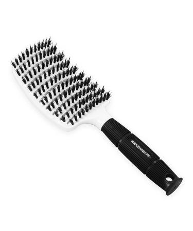 Hair Brushes for Women, Vented Hair Brush with Boar Bristles, Curved Vent Brush for Blow Drying, Suitable for Long, Short,Thick, Thin, Straight, Curly, Fine Hair