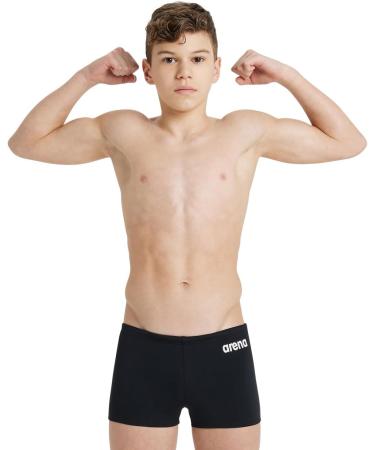ARENA Boys' Team Swim Shorts - Solid Black-White Swimming Shorts (1 Pack) | Best International Shipping - Buy Online on GoSupps.com