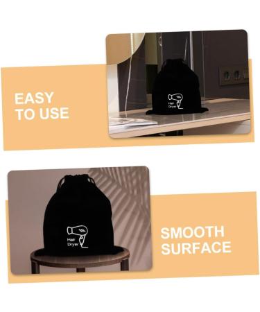 BIUDECO 2pcs Velvet Bag Hair Dryer Travel Bag Hair Dryer Attachments Storage Hair Dryer Bag Black Flannel - Buy Online on GoSupps.com