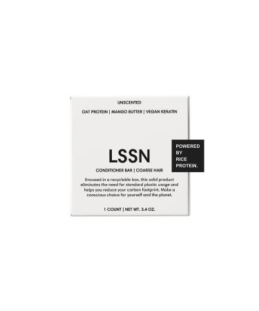 Conditioner Bar | Coarse Hair - Balanced Hydration with Oat Protein Mango Butter Vegan Keratin - Vegan & Cruelty-Free - Fragrance-Free Plastic-Free - 3.4 Ounces