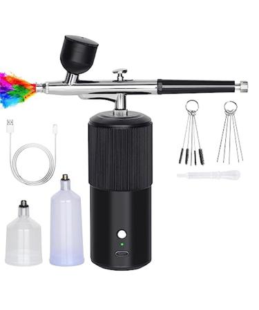 GYSURYB Airbrush Set Kit Rechargeable Handheld Airbrush Compressor for Nail Art Makeup B