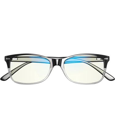 Swanwick Blue Light Blocking Glasses for Men & Women - Anti Eyestrain & Headache Relief for Computer Gaming & TV - Sleep Aid - Classic Day Swannies (Large Two Tone-Black - Buy Online on GoSupps.com