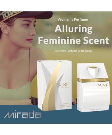 MIRADA Surf Pour Femme Women's Eau de Parfum (EDP) 3.4 FL. Oz (100ml) Women s Perfume with Notes of Floral Bergamot Sandalwood Lily Privet Jasmine Patchouli Ambery - Buy Online on GoSupps.com