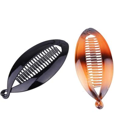 CLSSLVVBN Handmade Hair Clip - Versatile And Trendy Hair Accessory For All Occasions Lacquered Fish Clip Large Bottom Clip Bright black small size-9.5cm - Buy Online on GoSupps.com