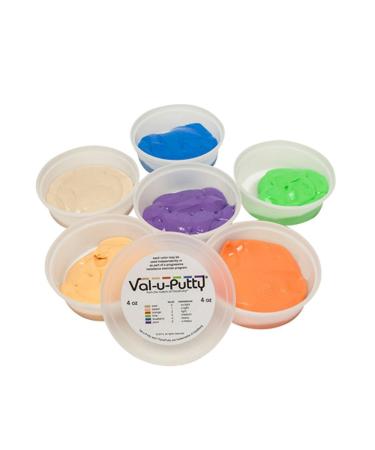 10-3926 Exercise Putty Set 4 oz. Capacity Pear/Peach/Orange/Lime/Blueberry/Plum
