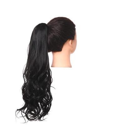 Shadow Curly Hair Ponytail Extensions Claw in Fake Ponytail Tail Hair Piece Afro Long Clip in Synthetic Blonde Pink Wavy WIG Black 26inches