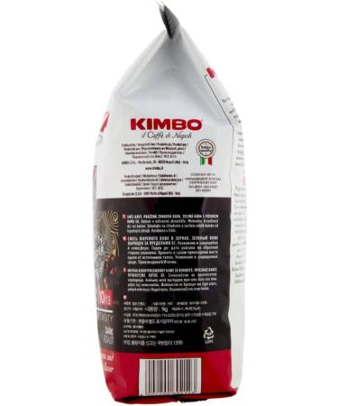 Kimbo Barista Espresso Napoli Caff in Grani Caf En Grains entier Arabica 80%/Robusta 20% avec des notes de pain fra chement grill et de chocolat noir 12x 250 g + Italian Gourmet polpa 400g - Buy Online on GoSupps.com