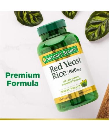 Nature's Bounty Red Yeast Rice 600 mg Capsules 250 ea (Pack of 4) - Buy Online on GoSupps.com