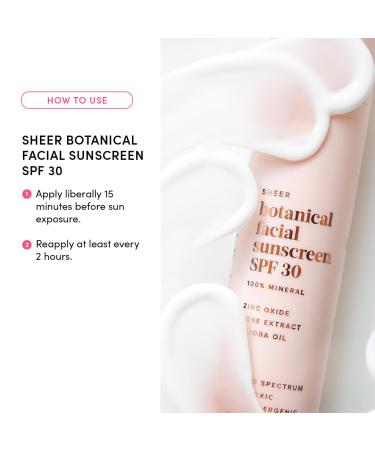 Evereden Sheer Botanical Face Sunscreen SPF 30 | 100% Non-Nano Mineral Formula with Zinc Oxide | Soothing Vegan Sunscreen for Face | Clean & Non-Comedogenic - 1.7 fl oz - Buy Online on GoSupps.com