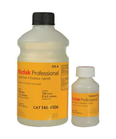 Kodak Rapid Fixer, 5160353 Solutions A & B for Black & White Film & Paper - Makes 1 Gallon for Film/ 2 Gallons for Paper 5160353