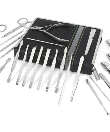 Nail Clippers Set 26 Piece Set Stainless Steel Nail Clippers Set Household Nail Cutter Suit with Box Trimmer Grooming Manicure Pedicure Nail Tools Nail Care kit(White) - Buy Online on GoSupps.com