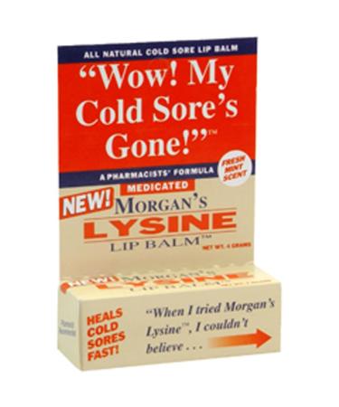 Morgans Lysine Lip Balm Medicated 0.17 oz by Morgans (Pack of 3)