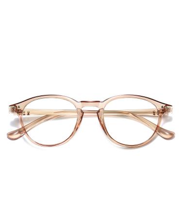 Dollger blue light filter glasses computer glasses without presumption anti-blue light Classic round frame gaming glasses for women men black transparent tea