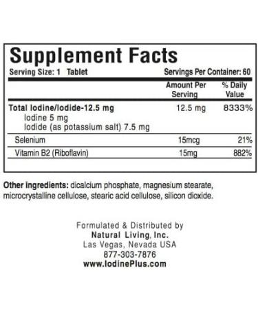 Iodine Plus 2 - Official Thyroid Support Formula - 60 Tablets (2 Month Supply) - Buy Online on GoSupps.com