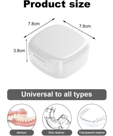 Buy GMedHC Braces with Sieve | Portable Prosthetic Dinner Cover & Invisible Tooth Clamp Storage Box Ideal for Brackets & Cleaning White - Buy Online on GoSupps.com