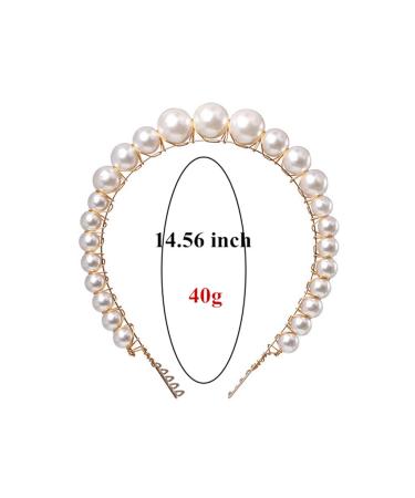 LYDZTION Pearl Headbands for Women - Elegant Bling Hair Accessories for Birthday & Christmas Gift - White - Buy Online on GoSupps.com