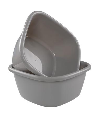 Wekioger Large Plastic Wash Basin 16 Quart Dish Tub 2 Packs