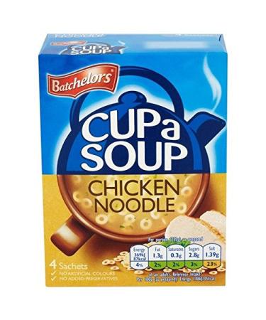 Batchelors Batchelors One Cup Chicken and Noodle Soup 4 Sachets 4 x 23g (Pack of 6)