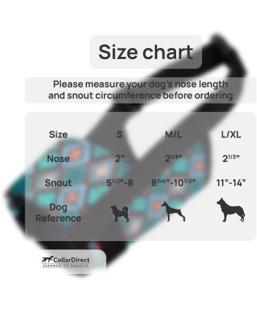 Collardirect Dog Muzzle - Adjustable Soft & Breathable Nylon for All Sizes | Anti-Chew Bark & Bite - Tribal Pattern 3 - Buy Online on GoSupps.com