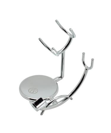 Buy Anti-Slip Chrome Metal Razor & Shaving Brush Stand Holder - Premium Quality for a Perfect Shave | International Shipping Available - Buy Online on GoSupps.com