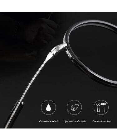 FREAZE RETRO Reading Glasses - Round Stylish Unisex +1.5 +2.5 Blue Light Blocking for Computer Use - Black Color - Buy Online on GoSupps.com