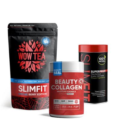 WOW TEA: Berry Slimfit Tea + Collagen + Fruit