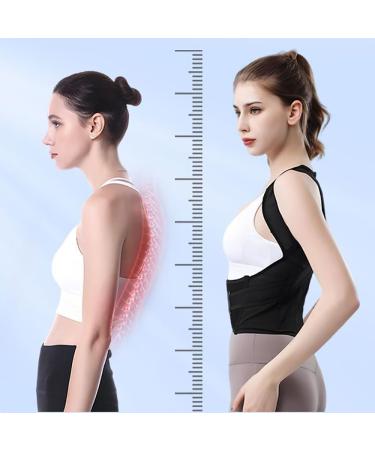 Adjustable Back Support Corrector for Women & Men Breathable Posture Aid for Spine & Shoulder Pain Relief Size S Black - Buy Online on GoSupps.com