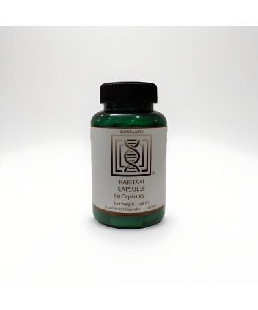 QUADRAAURA Haritaki - Pure Terminalia Chebula for Gut Health & Natural Detox - 90 Capsules