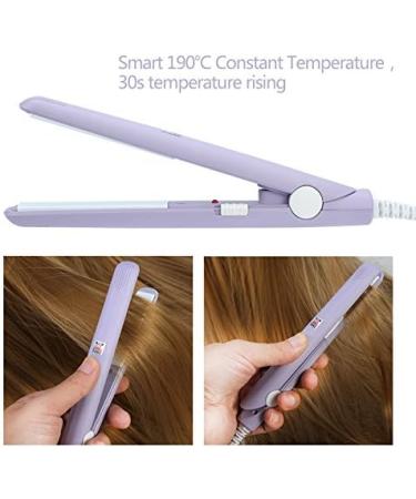 2-in-1 Hair Straightener & Curler - Mini Electric Ceramic Tourmaline Flat Iron for Smooth Hair | International Shipping - Buy Online on GoSupps.com