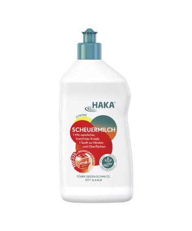 HAKA scouring milk 375 applications against dirt grease and limescale stains lemon scent 750 ml
