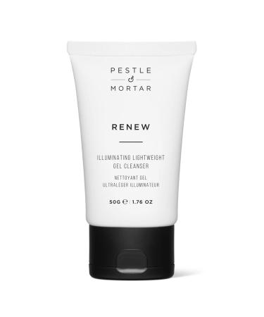 Pestle & Mortar Renew Cleansing Gel Moisturizing Non-Foaming Gentle Cleanser for Sensitive Skin | 100% Natural with Super-Enzyme and Mango fruit extract 50g