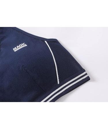 Teen Girls Seamless Cotton Racerback Sports Bra - Medium Size 30 Cream Navy - Buy Online on GoSupps.com