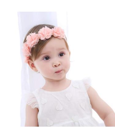 Zokjsw Baby Girls' Floral Headband - Cute Hair Accessories for Newborns & Children (White Pink) - Buy Online on GoSupps.com