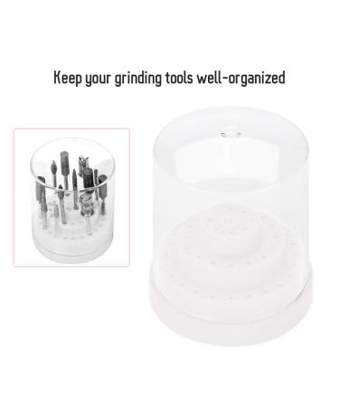 Nail Drill Holder with 48 Holes - Plastic Nail Art Stand & Drill Bit Organizer Box (White) - Perfect for Home & Salon Use - Buy Online on GoSupps.com