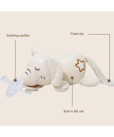 Adorable Elephant Pacifier Holder | Soft & Skin-Friendly Animal Attachment for Boys & Girls | Cuddly Pacifier Holder - Best for Babies - Buy Online on GoSupps.com