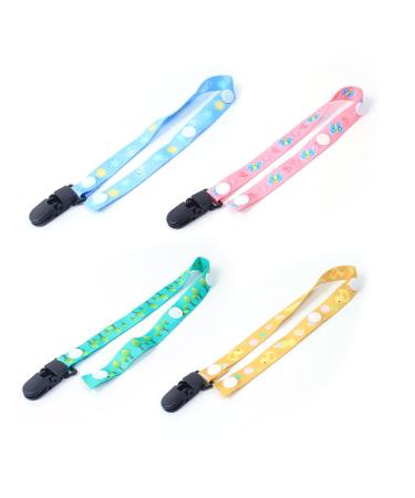 4pcs Pacifier Clip Chain Baby Pacifier Fit Soother Newborn Baby Shower Essential Baby Teeth