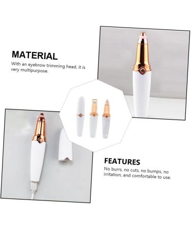 LOLIPPYY Multi Function USB Hair Removal Machine for Women Lightweight Painless Trimmer with Interchangeable Eyebrow Head Suitable for Face Underarms White - Buy Online on GoSupps.com