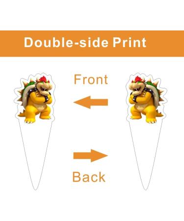 25 Pcs Bowser Cake Decorations with 24pcs Cupcake Toppers 1pcs Cake Topper for Mario Birthday Party Supplies - Buy Online on GoSupps.com