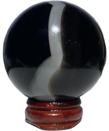 Natural Sphere Black Agate Crystals Balls Natural Gemstone QuartzSphere Fengshui Home Decoration 1pc (Color : 270-290g) - Buy Online on GoSupps.com