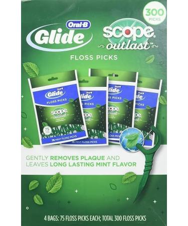 Glide Scope Outlast Dental-Floss Picks Mint - 300 Picks | International Shipping Available - Buy Online on GoSupps.com