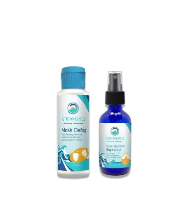 Stream2Sea Mask Defog & Squalane Oil for for Moisturized Skin and Hair with Vitamin E - Natural Protection & Hydration and Clear Diving Vision for Goggles & Lenses Defog - Reef Safe, Paraben Free & Bi