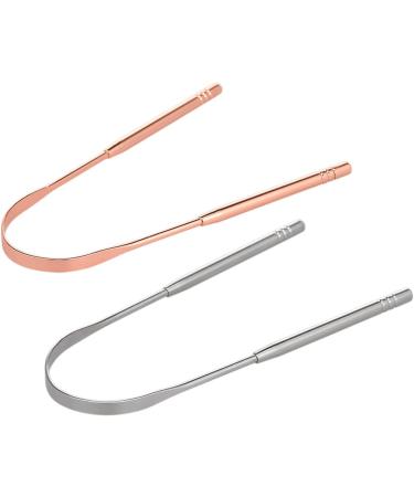 Layhou 2-Piece Stainless Steel Tongue Cleaner Set with Metal Storage Box - Fresh Breath Tongue Scraper & Mouthwash Tool - Buy Online on GoSupps.com
